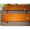 Image 2 : 2X the Bid Price-- (2) Wooden Benches (52" Long)