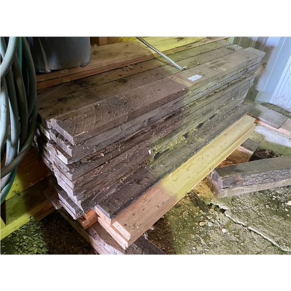 Pile of Misc. Wood - Each Piece is 1x4x48 - 3 sheets of MDF Flooring