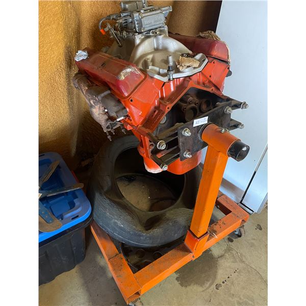 Engine on Engine Stand - 3932386 M5 - General Motors - Partically Restored