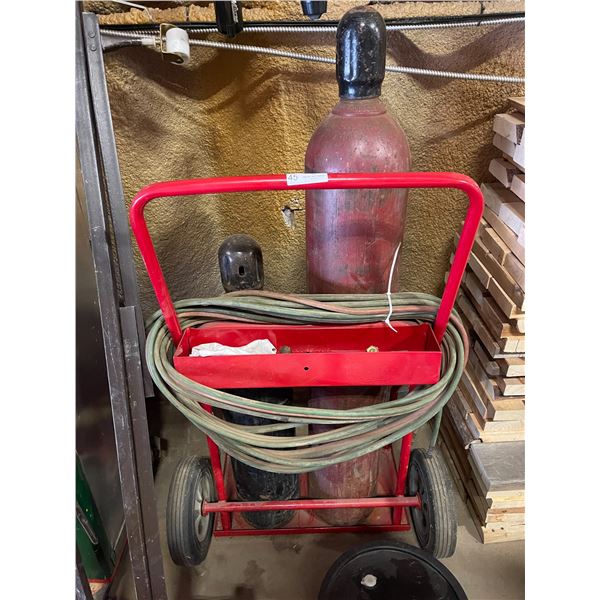Pair of Settling Tanks for Welding & Radiators - Red one is Large 5 foot Tank