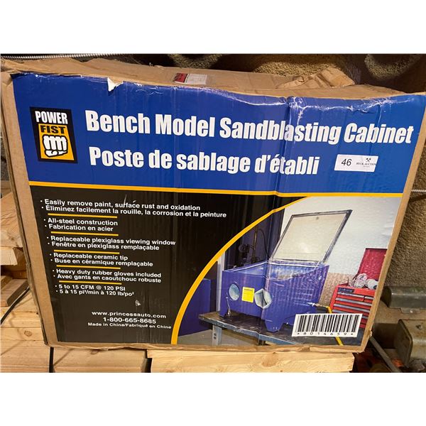 Brand New - Powerfist Bench Model Sand BLasting Cabinet