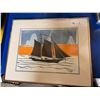 Image 1 : Sail Boat Silk Screen 11/30 Limited Edition Numbered Print  18 x 15 Artist. Dennis Moffet
