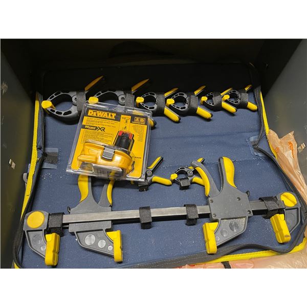 Mastercraft Clamp Set & Dewalt Battery Adapter