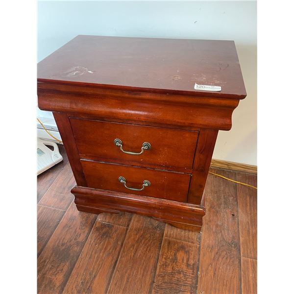 Antique Wood Side Table - 24L 16W 27H