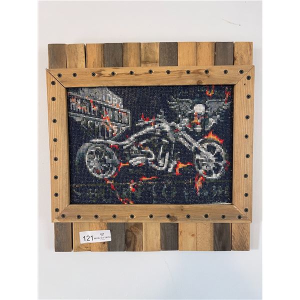 Harley Davidson Bead Art 16 x 16