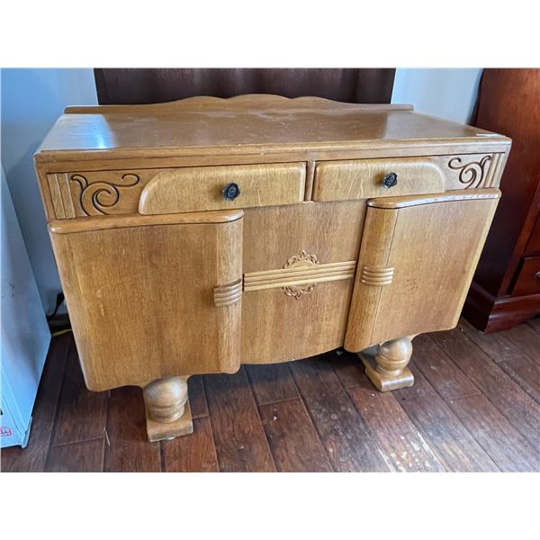 Edwardian Solid Light Oak Buffet - 48L x 20D x 36H