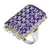 Image 1 : Natural Brazil Amethyst &  Sapphire Ring