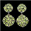 Image 1 : Natural Peridot & Sapphire Earrings