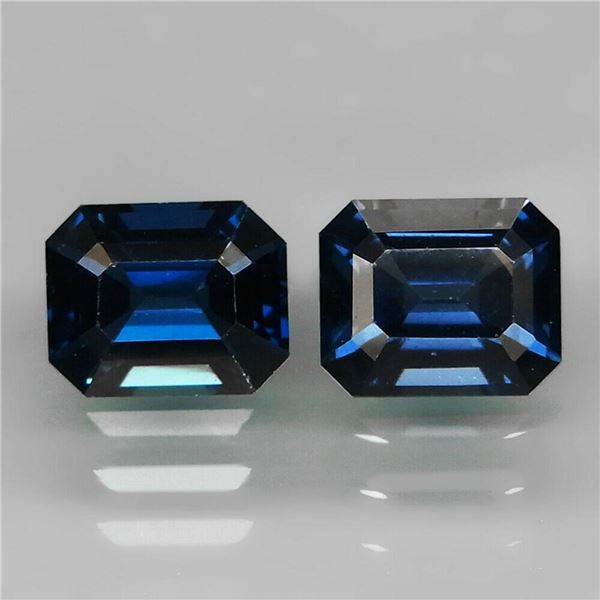 Natural Blue Spinel Pair 6x5 MM - Untreated