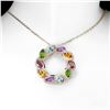 Image 1 : Natural Topaz Amethyst Citrine Garnet Necklace