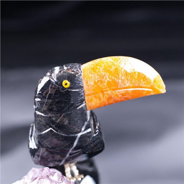 Natural Stone Handcarved Quartz Bird