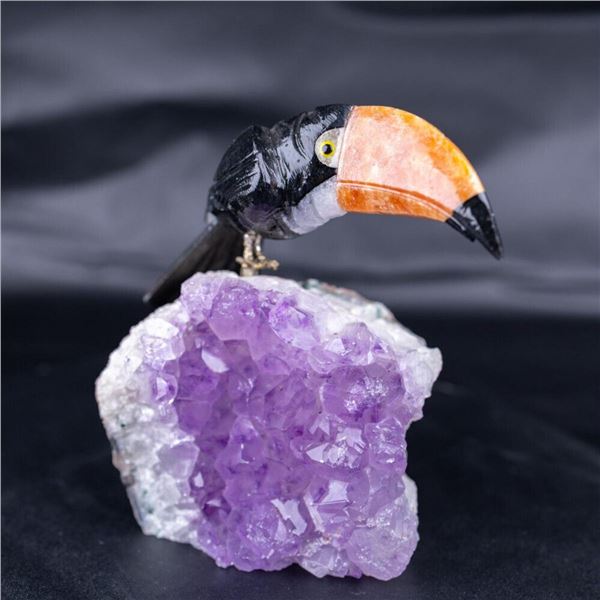 Natural Stone Handcarved Quartz Bird