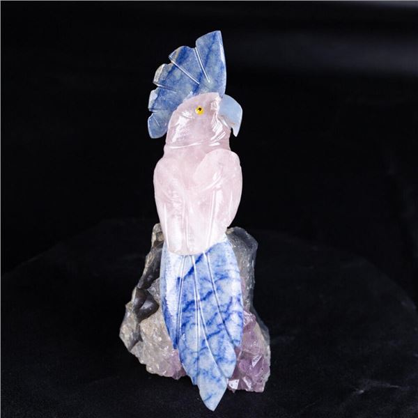 Natural Stone Handcarved Quartz Bird