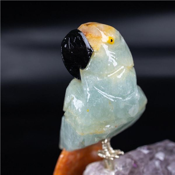 Natural Stone Handcarved Quartz Bird