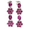 Image 1 : Natural African Rhodolite Garnet Earrings