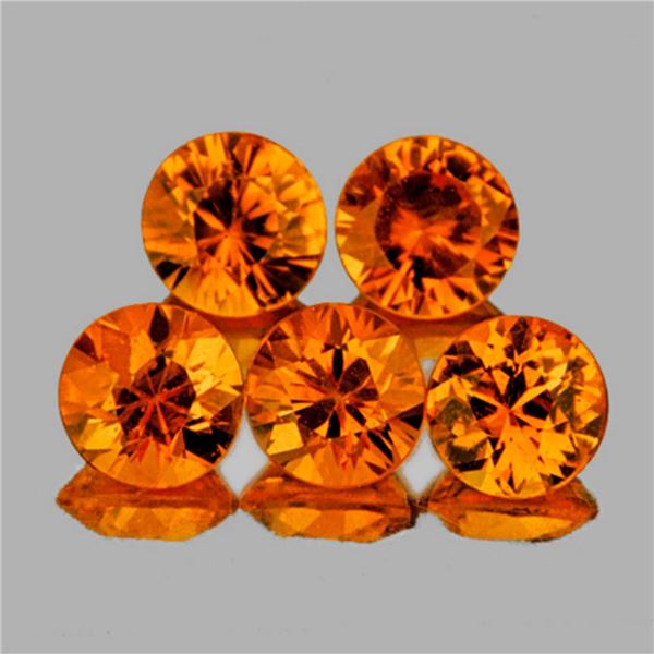 Natural Orange Sapphire 5 Pcs {Flawless-VVS}