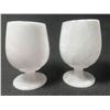 Image 1 : Natural Stone Pink Calcite Hand Carved Wine Glasses Pair