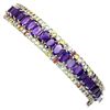 Image 1 : Natural Untreated  Amethyst & Sapphire Bangle