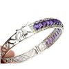 Image 2 : Natural Untreated  Amethyst & Sapphire Bangle