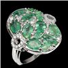 Image 1 : Natural Untreated Colombian Emerald Ring