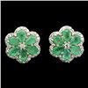 Image 1 : Natural Colombian  Emerald Earrings