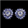 Image 1 : Natural Blue Tanzanite Earrings