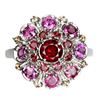 Image 1 : Natural Rhodolite Garnet & Sapphire Ring