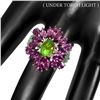 Image 2 : Natural  Ethiopian Black Opal  & Rhodolite Garnet Ring