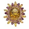 Image 2 : Handcrafted Citrine Rhodolite Sapphire Ring