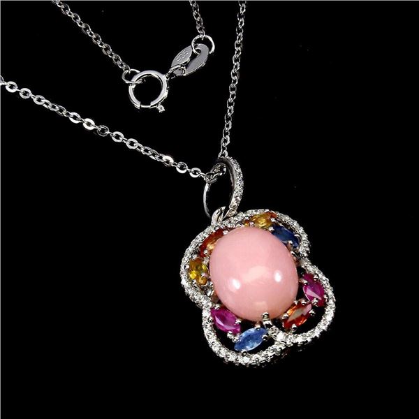 Natural Ethiopian  Pink Opal Necklace