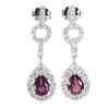 Image 1 : Natural Rhodolite Garnet Earrings