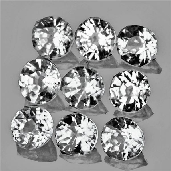 Natural White Burma Spinel 9 Pcs{Flawless-VVS1}