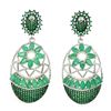 Image 1 : Natural Columbian Top Green Emerald Earrings