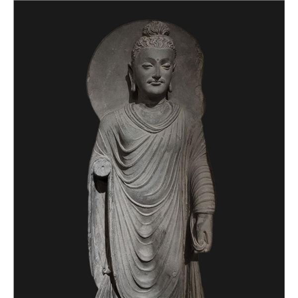 Very Rare Standing Gandhara Buddha 2nd - 3rd Century