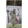 Image 2 : metal toolbox with assorted tools - wrenches, screwdrivers, etc.