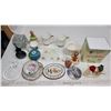 Image 1 : Collection of glass and porcelain decorative items - figures, tea cups n saucers, vases, etc.