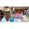 Image 2 : Box of various items - Picture frames, shampoo, ornaments, wireless phones, shaker bottles, etc.