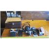 Image 1 : lot of vintage cameras and accessories in bag - pentax and polaroid