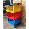 Image 3 : Plastic 3 tier storage trolly - 12.5"x18"x27"