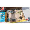 Image 3 : 3 puzzles & 4 Vintage edition boardgames: Master Mind, Chess/checkers, Trivia for Kids
