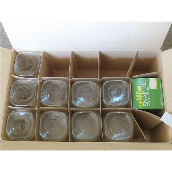 Box of Mason jars and lids