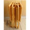 Image 2 : 4 Wooden Coffee trays with holder 19.25"x 14.25"x 28"