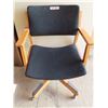 Image 1 : Wooden office chair with padding 17.5" x 19.5" seat