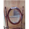 Image 2 : Antique wooden washing station with pitcher and bowl and mirror.