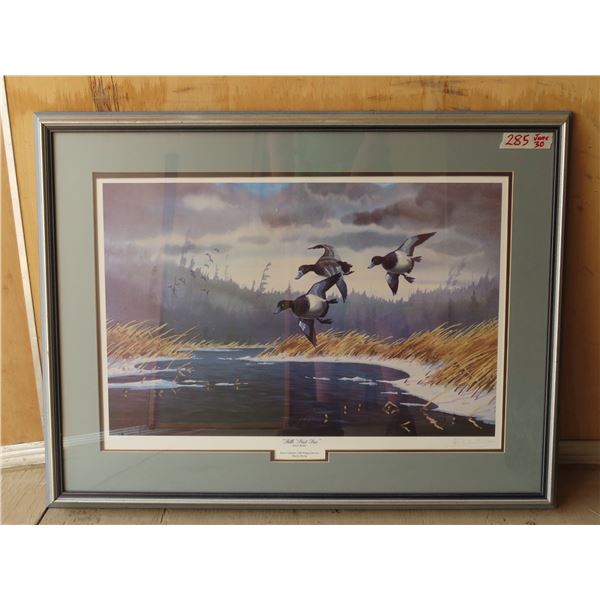 "Bills Past Due" Painted/signed by Les. C. Douba - Ducks unlimited 1 print