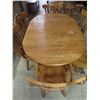 Image 2 : Solid wood table & Chairs with 2 10" leaves & 6 Chairs - Kings & Queens chairs