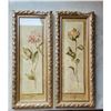 Image 1 : 2 flower prints, framed - 20.5"x8.5"