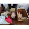 Image 1 : Basket of candles, wash cloths, etc.