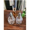 Image 4 : Large glass wine glasses, crystal salad bowl, and salt n pepper shakers