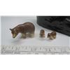 Image 2 : miniature mother bear and cubs and old shoe sculpture